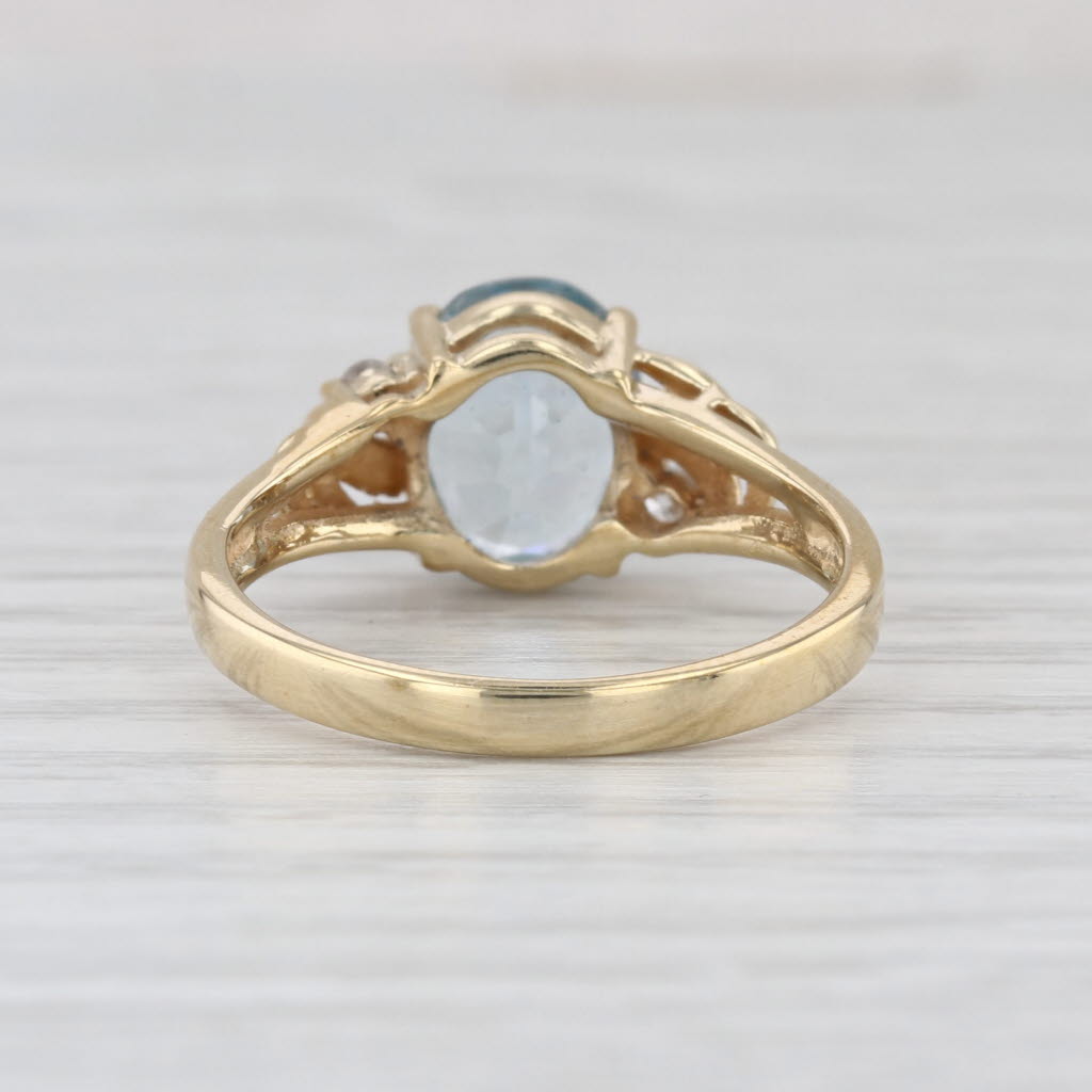 2.96ctw Lab Created Spinel Cubic Zirconia Ring 10k Yellow Gold Size 9