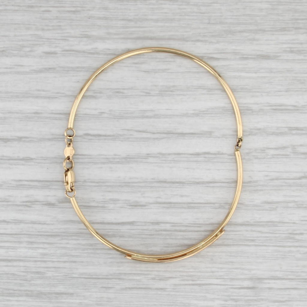 Engravable ID Bracelet 18k Yellow Gold 6.25" Bangle