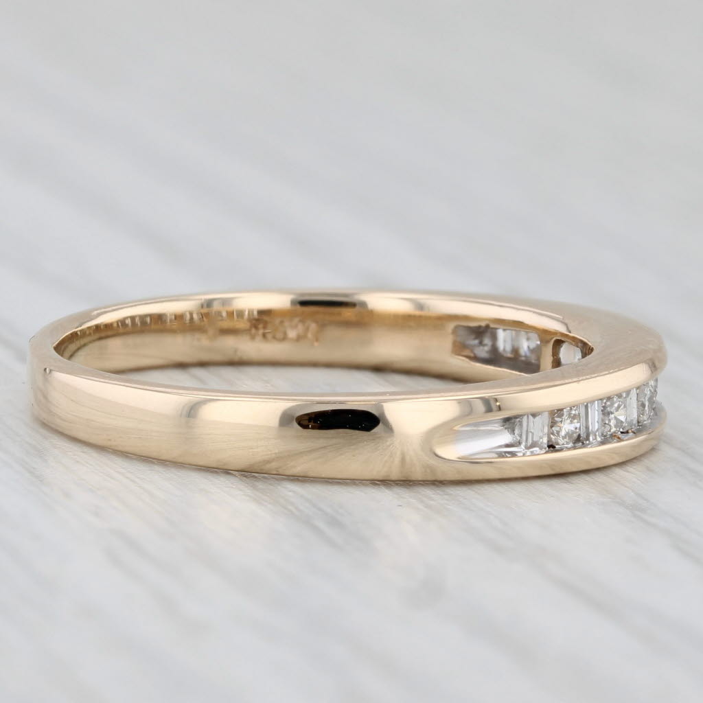 Light Gray 0.25ctw Diamond Wedding Band 14k Yellow Gold Size 9.75 Ring