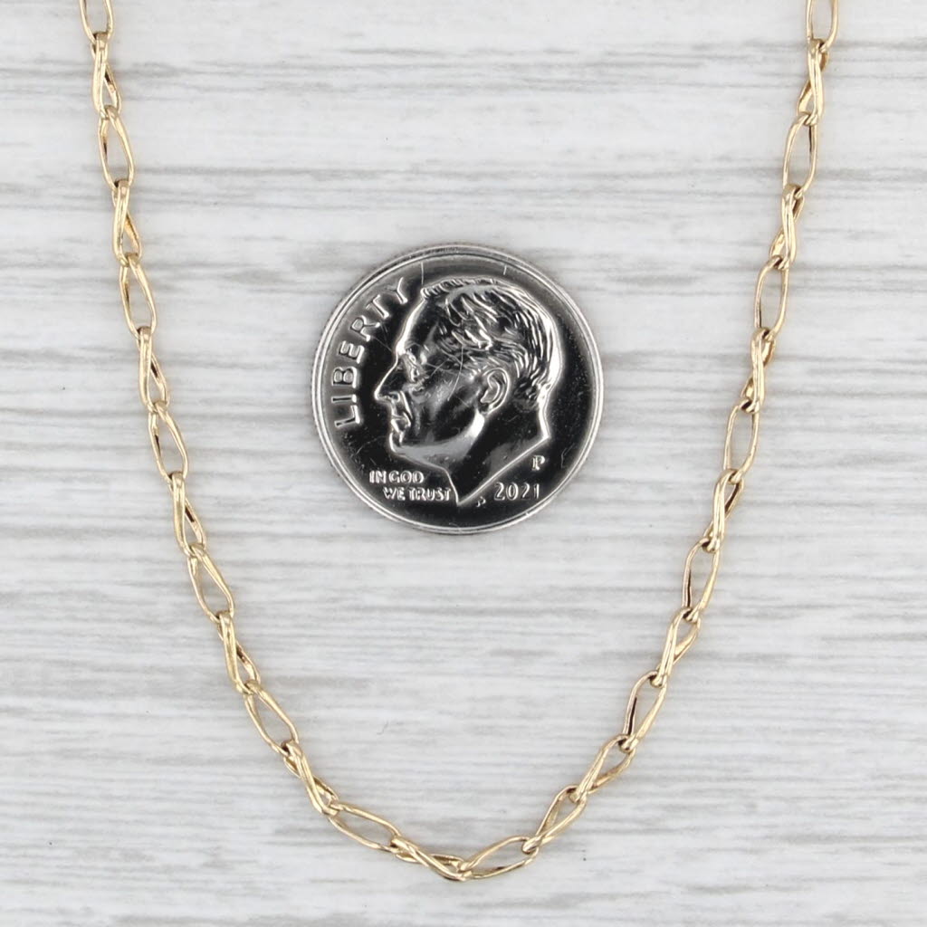 24" 18k Yellow Gold Curb Chain Necklace 2mm Milor Italy