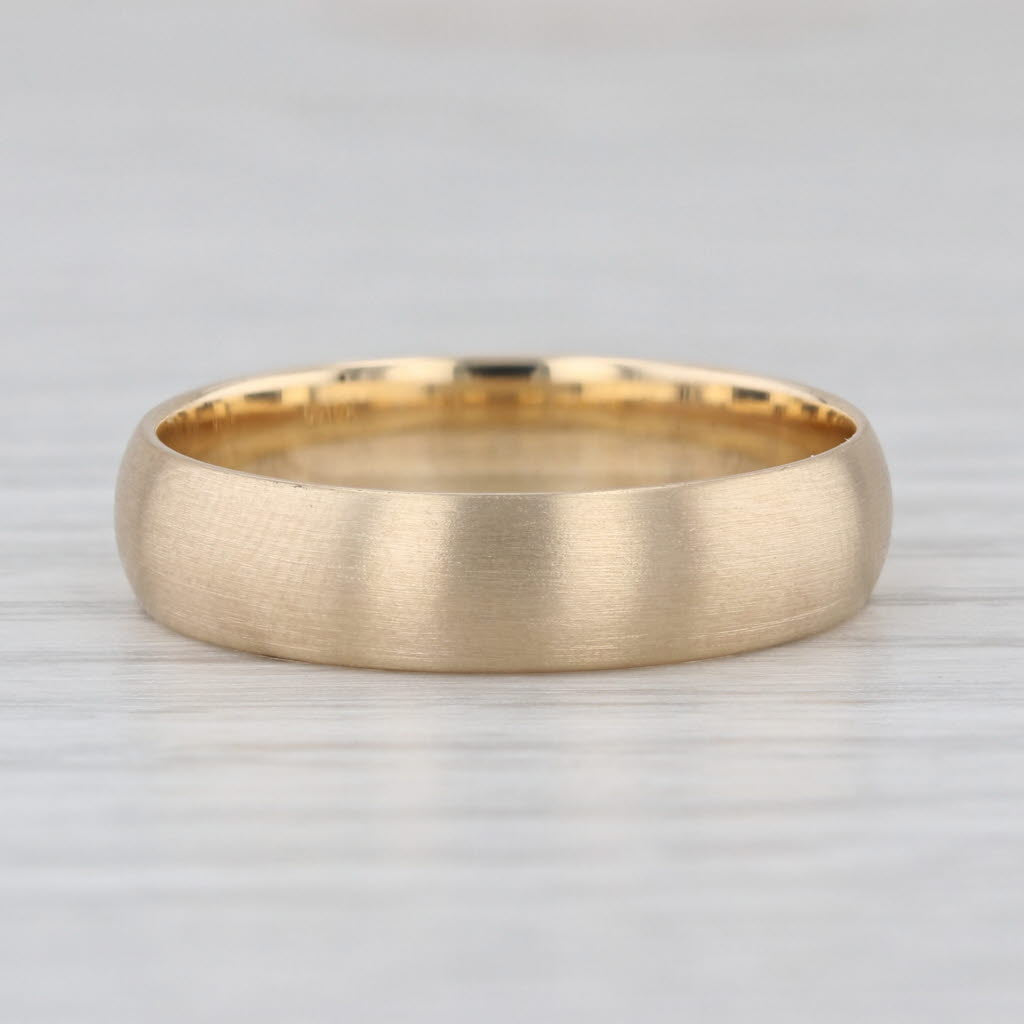 New Brushed Gold Wedding Band 10k Yellow Gold Size 8 Ring Stackable