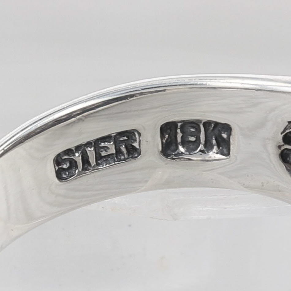 Ann King Sunflower Daisy Ring Sterling Silver 18k Gold Size 7 Floral Statement