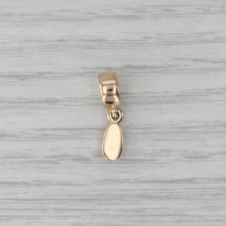 Authentic Pandora Diamond Flip Flop Dangle Charm 14k Yellow Gold 750433D
