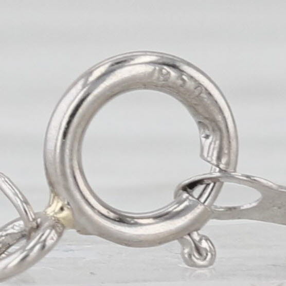 18" Cable Chain Necklace 950 Platinum 0.8mm