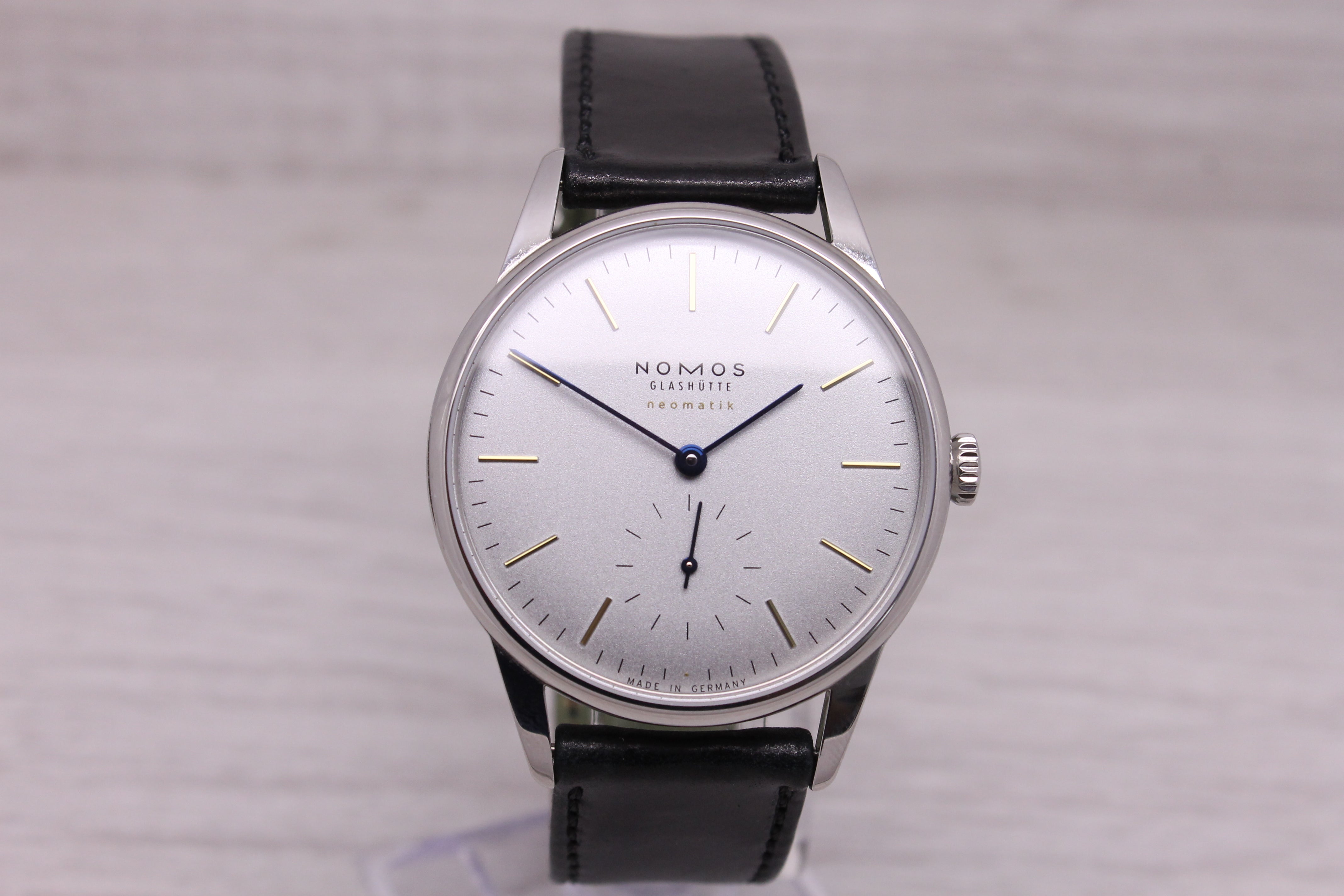 Gray Nomos Orion Neomatik 36mm 175 Years of Watchmaking 395.s1 Automatic Watch w Box