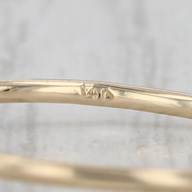 Pink Rose Quartz Solitaire Ring 14k Yellow Gold Size 9 Stackable