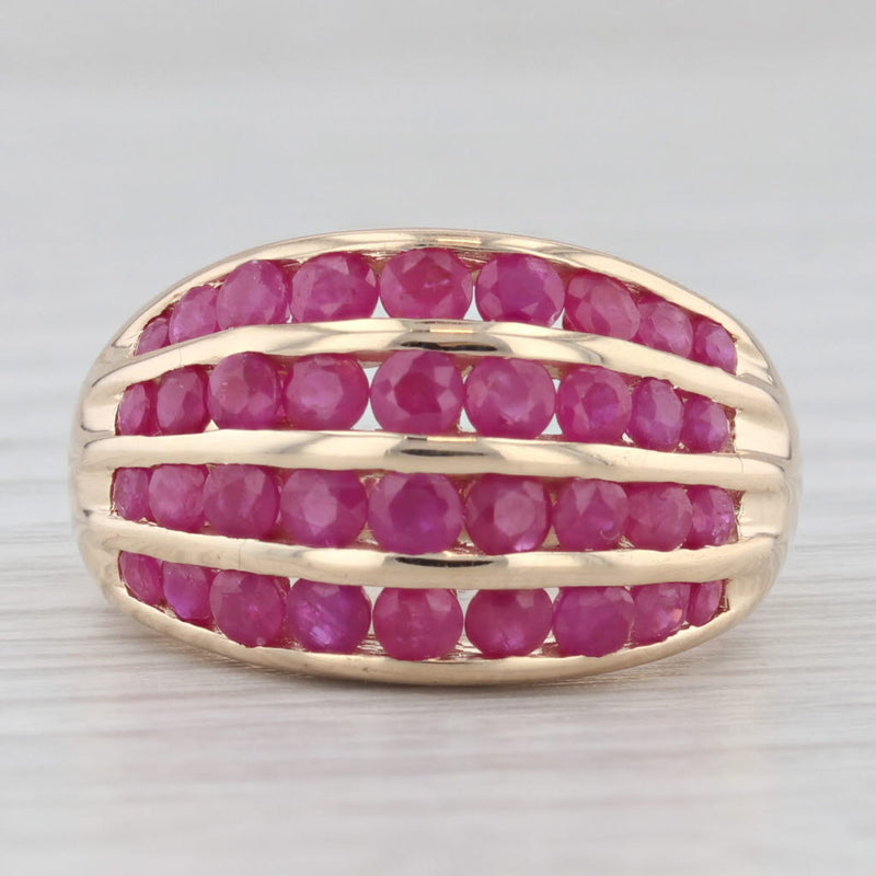 1.75ctw Ruby Cluster Ring 14k Yellow Gold Size 6