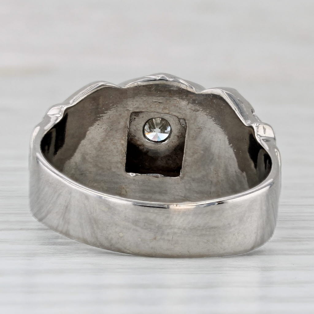 Gray 0.38ct Diamond Masonic Scottish Rite Ring 10k Gold Eagle Signet Yod 32nd Degree