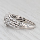 0.40ctw Diamond Halo Engagement Ring 10k White Gold Size 6.75