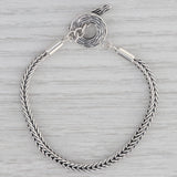 Silpada Wheat Chain Ring Toggle Bracelet Sterling Silver B1704 7"