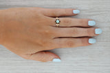 Victorian Opal Flower Ring 10k Gold Size 5.5 Antique Round Cabochon Solitaire