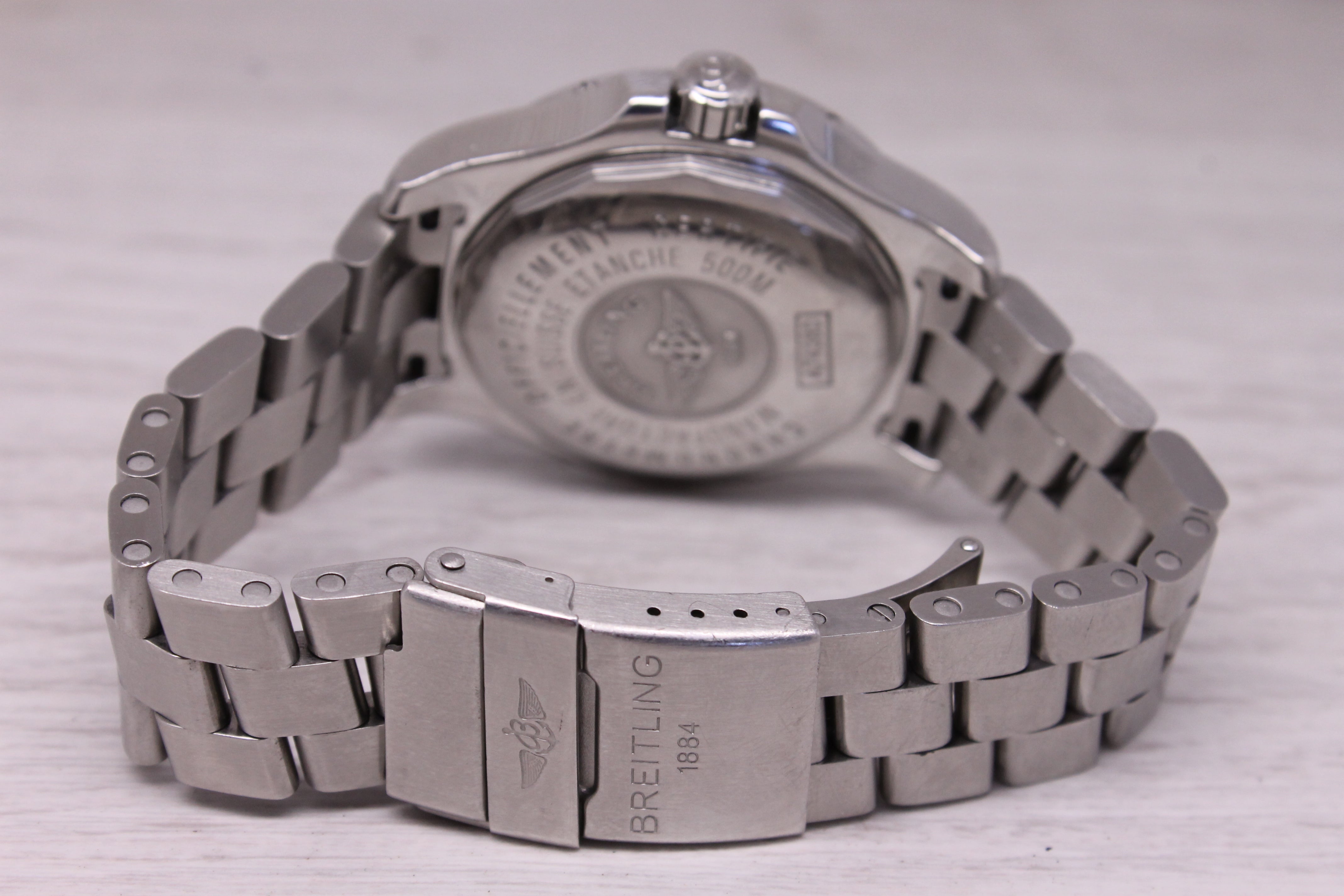 Breitling Colt Chronometre Mens 41mm Steel Quartz Divers Watch FULL SET A74380