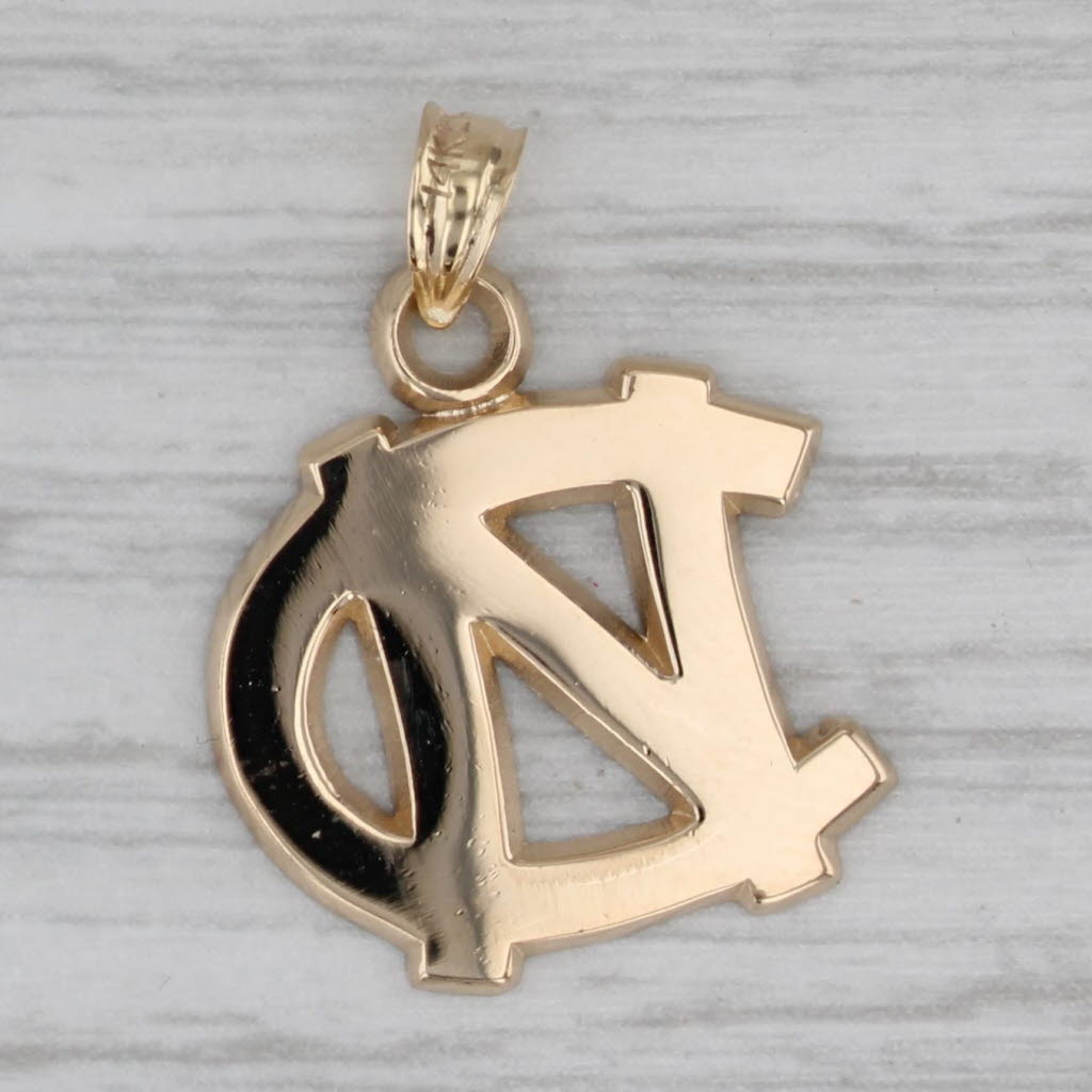 Gray UNC North Carolina Chapel Hill Pendant 14k Yellow Gold School Keepsake
