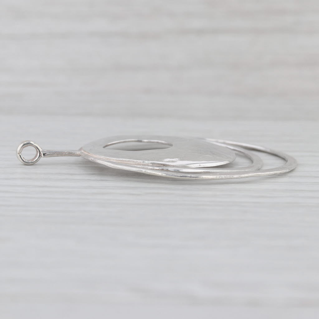 Silpada Perspectiva Hammered Sterling Silver 3-Circles Pendant Statement Retired