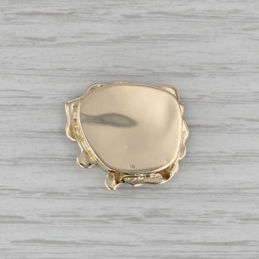 Art Nouveau Slide Bracelet Necklace Charm Pendant 14k Yellow Gold Figural Face