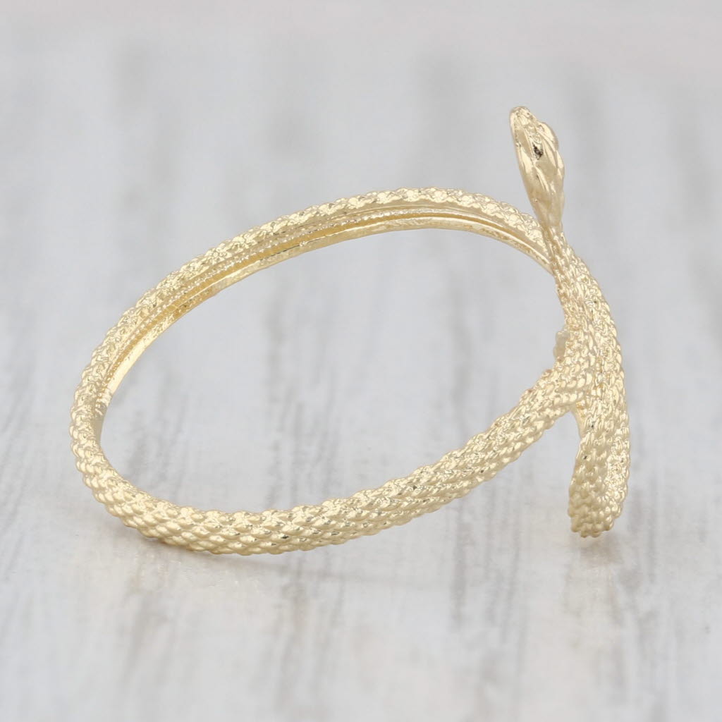 New Snake Ring 14k Yellow Gold Size 8.25 Statement