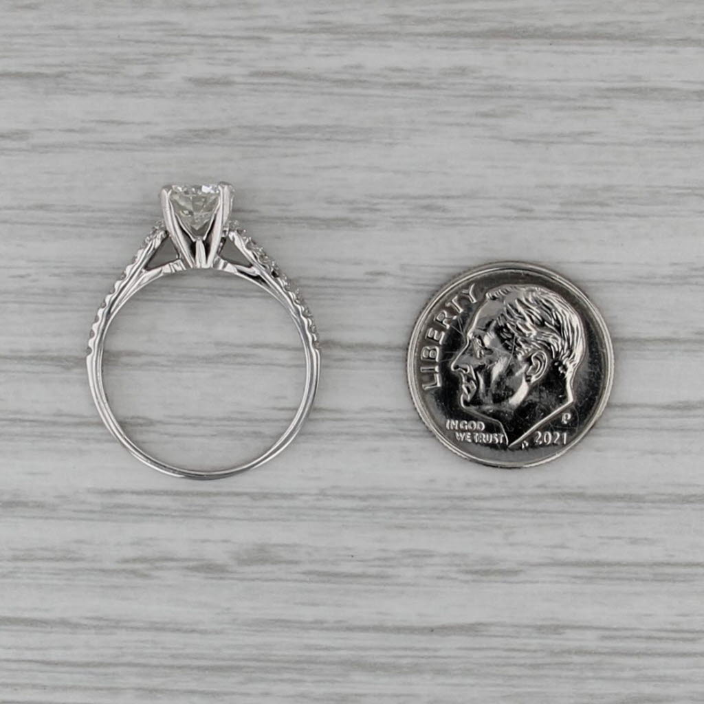 Shane Co GIA 1.35ctw Round Diamond Engagement Ring 14k White Gold Size 7