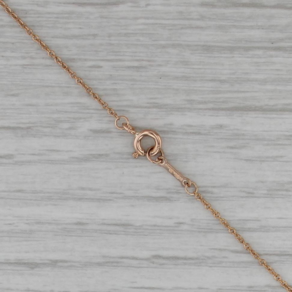 Tiffany Paloma Picasso Olive Leaf Heart Pendant Necklace w/ Pouch 18k Gold