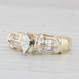 0.41ctw Marquise Diamond Engagement Ring 14k Yellow Gold Size 7.25