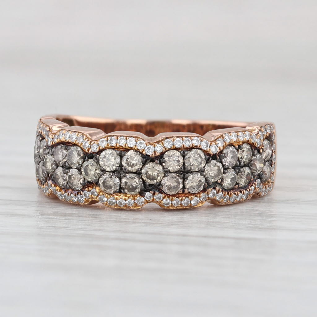 Le Vian 1.15ctw Diamond Ring 14k Rose Gold Size 8.75 Wedding Anniversary Band