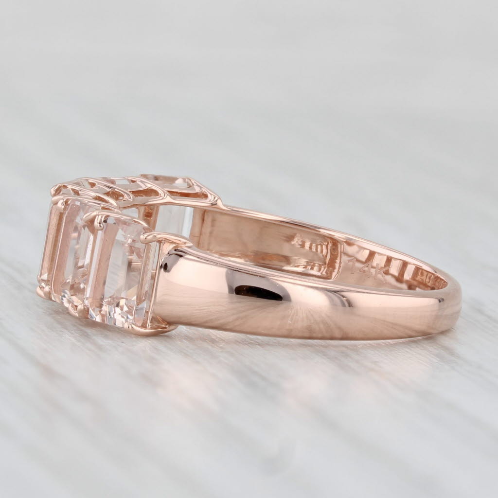 Light Gray Effy 2.85ctw Morganite Ring 14k Rose Gold Size 9 Stackable