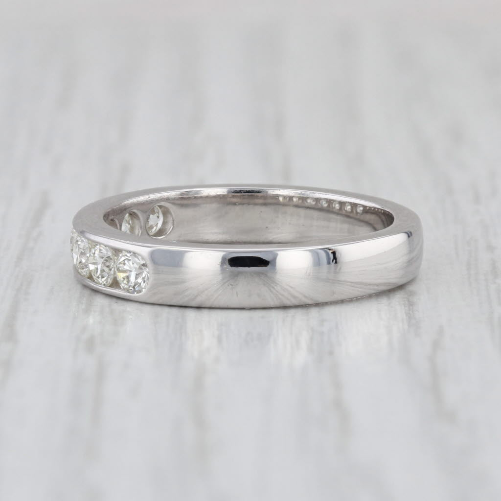Hearts on Fire 0.70ctw Diamond Wedding Band 18k White Gold Size 8-8.25 Ring