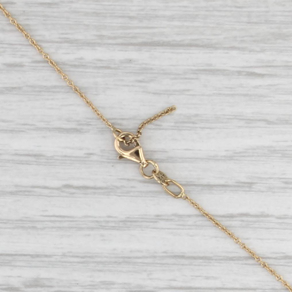 Simon G Fallen Leaves Pendant Necklace Diamond 18k Gold 17" Cable Chain