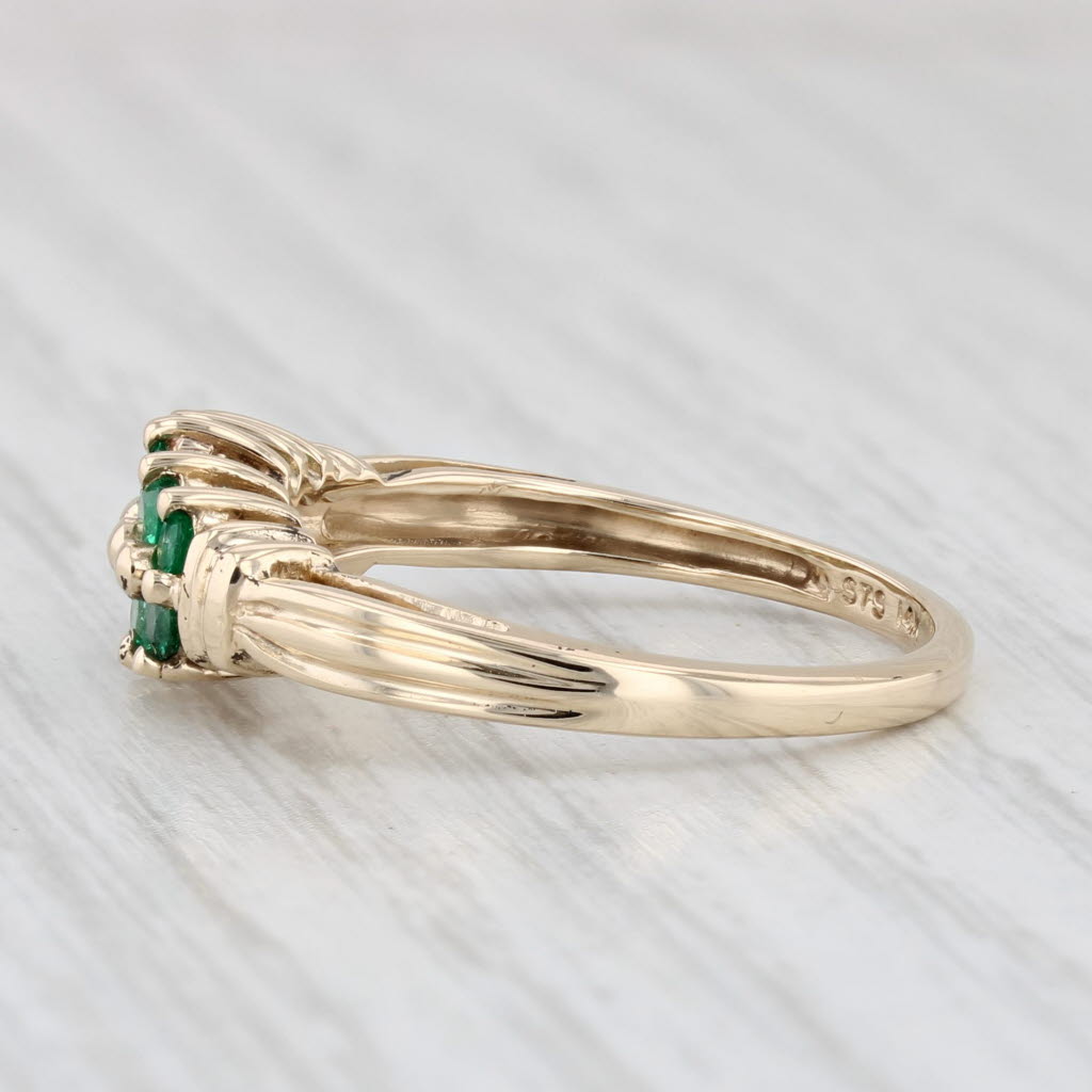 Light Gray 0.60ctw Emerald Ring 14k Yellow Gold Size 8