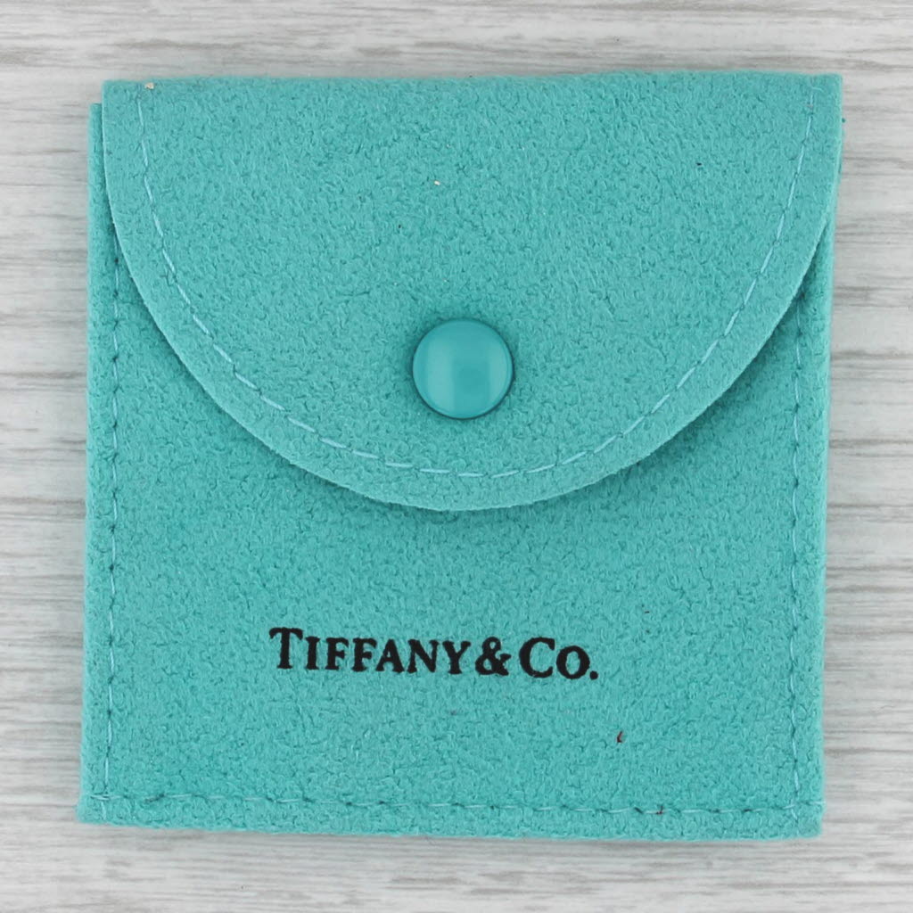 Tiffany T Square Ring Sterling Silver w/ Pouch Size 5 Adjustable