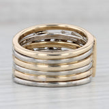 Gray 2.71ctw Abstract Diamond Ring 14k 2-Toned Gold Size 8.5 Cocktail Multi-Band