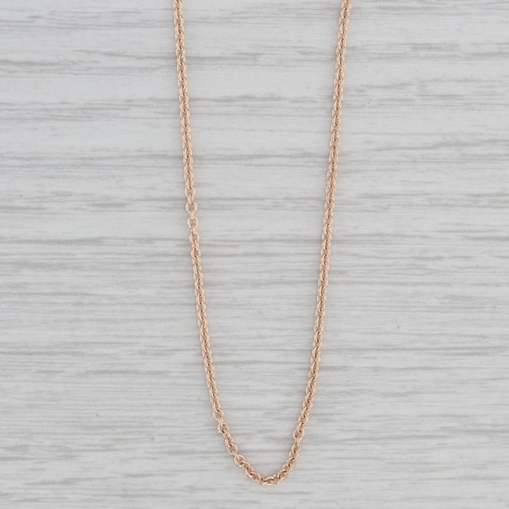 Gray 18" Cable Chain Necklace 10k Yellow Gold 1mm