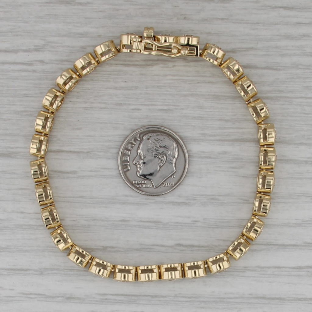 New 7.54ctw Lab Diamond Tennis Bracelet 14k Yellow Gold 6.75" 5.6mm