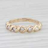 0.22ctw Diamond Stackable Ring 10k Yellow Gold Size 5.5 Wedding Band