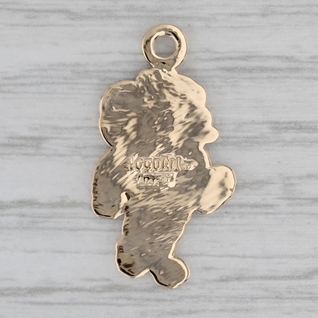 Gray UNC University North Carolina Rameses Ram Mascot Pendant 14k Gold Charm