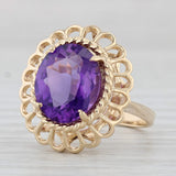 Light Gray 4.40ct Oval Amethyst Solitaire Ring 14k Yellow Gold Size 6.5