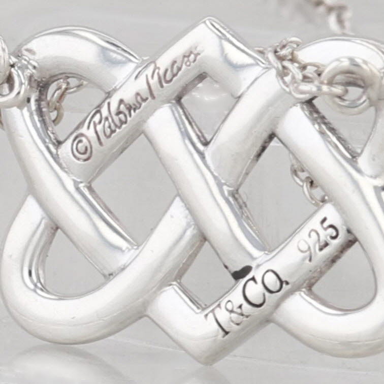 Tiffany Paloma Picassi Celtic Love Knot Pendant Necklace Pouch Sterling Silver