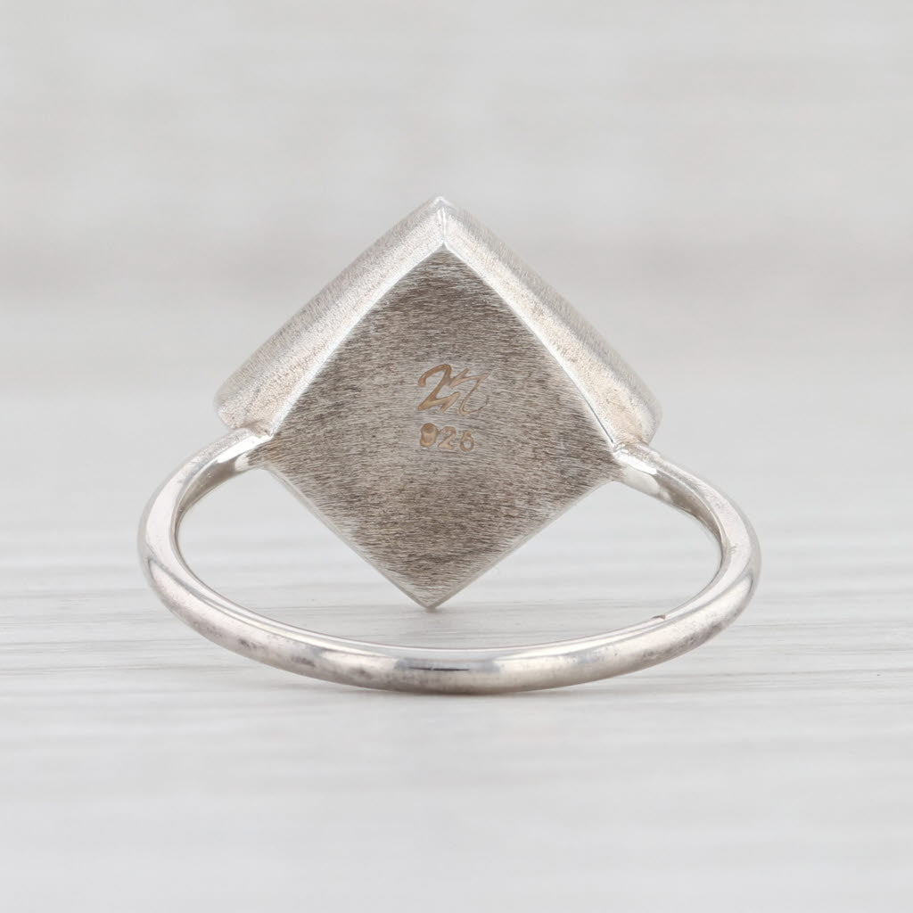New Nina Wynn Spirit Moonstone Ring Sterling Silver Size 7 Solitaire