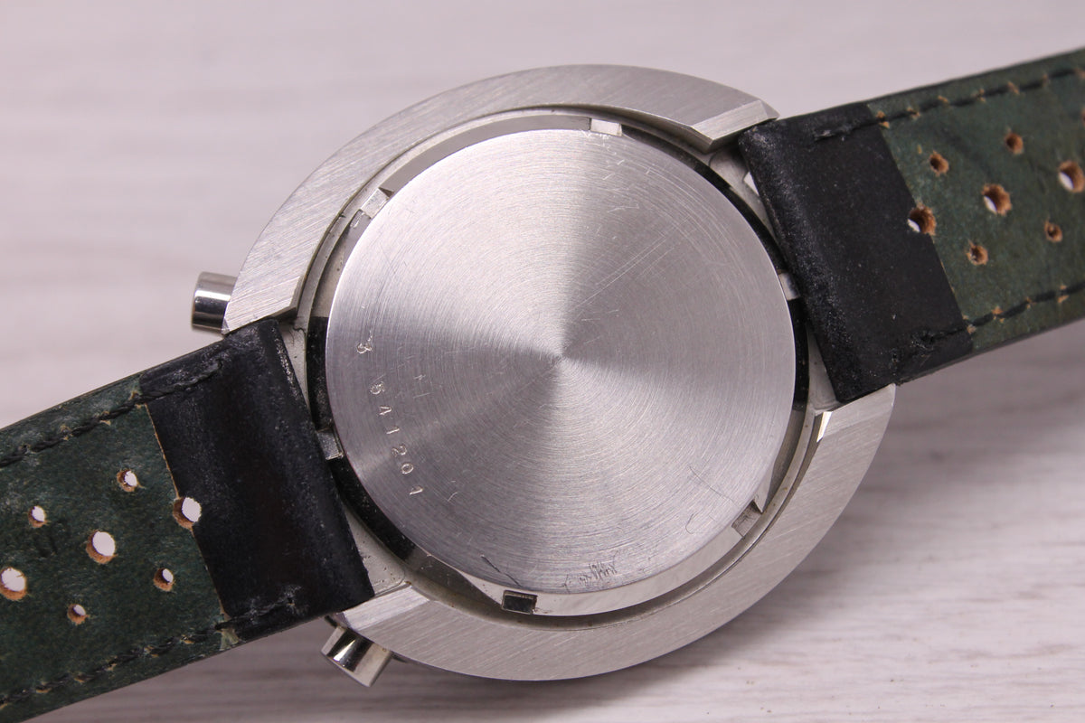 Vintage 1970s Bulova Parking Meter 43mm Automatic Chronograph Watch Buren cal.12