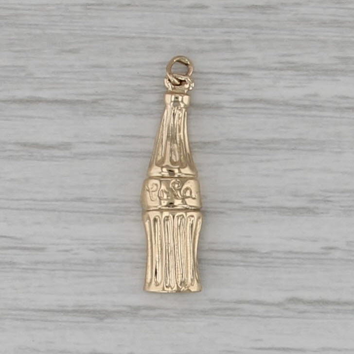 Coca Cola Coke Bottle Charm 14k Yellow Gold Keepsake Pendant