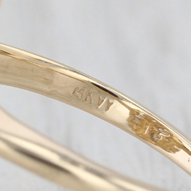 Vintage 0.56ctw Diamond Princess Ring 14k Yellow Gold Size 6