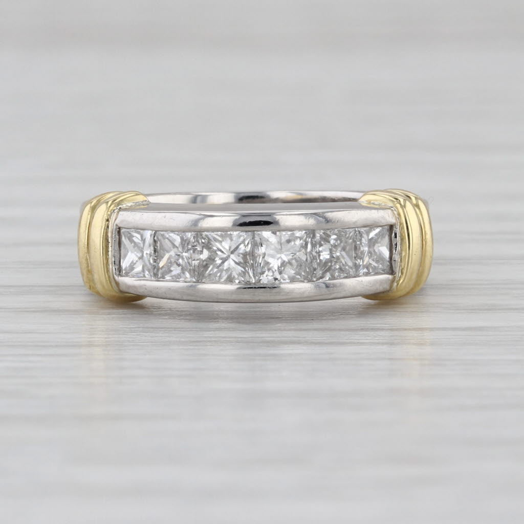 1ctw Diamond Wedding Band Platinum 18k Gold Anniversary Ring Size 4.75 Appraisal