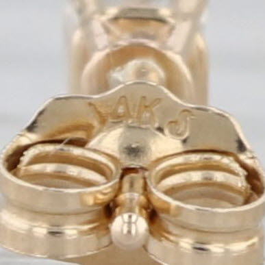 0.33ctw Emerald Cut Diamond Stud Earrings 14k Yellow Gold Solitaire Studs