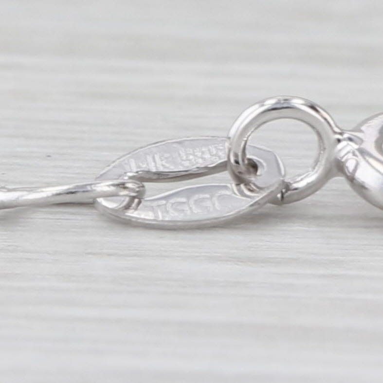 S-Link Singapore Chain Necklace 14k White Gold 22" 0.8mm