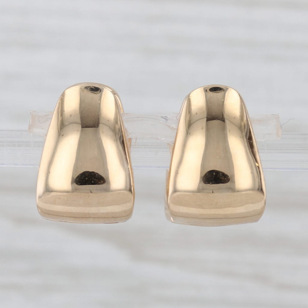 0.40ctw Diamond Crosshatch Hoop Huggie Earrings 14k Yellow Gold Drops