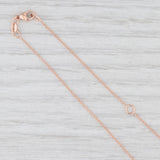 Light Gray New Cable Chain Necklace 14k Rose Gold 16-18" 0.8mm Adjustable