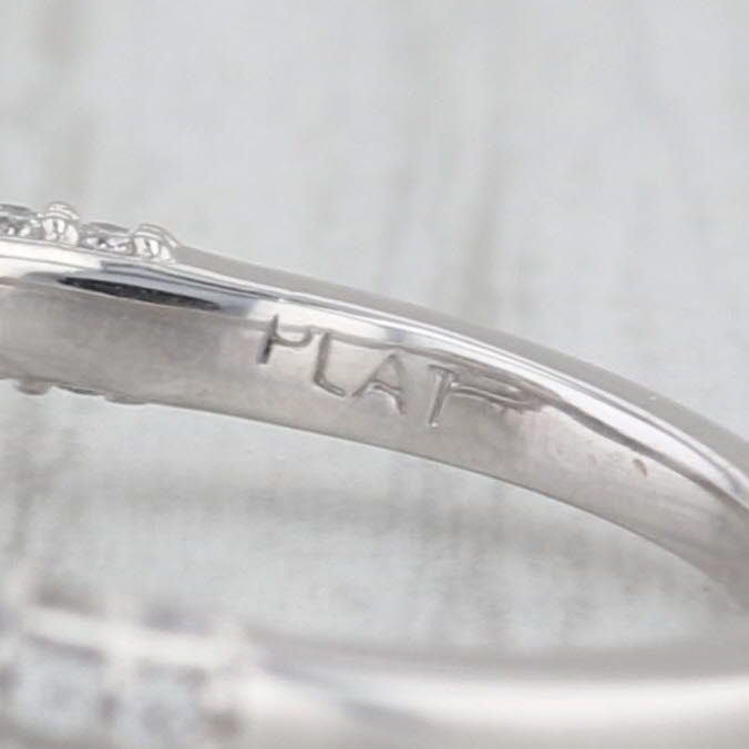IGI 1.38ctw Lab Grown Diamond Halo Engagement Ring Platinum Size 5.5 FVS1