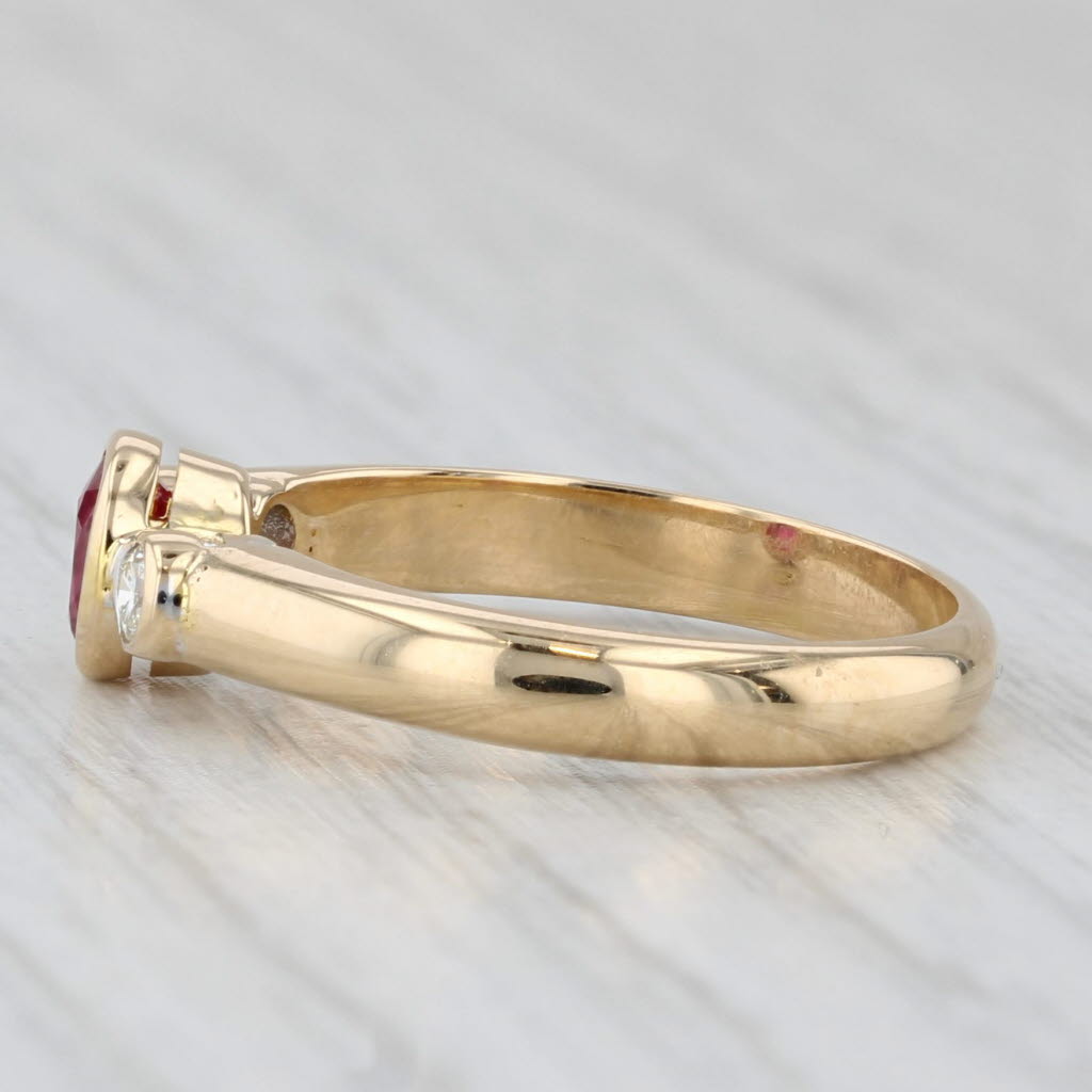 0.50ctw Ruby Diamond Ring 18k Yellow Gold Size 6
