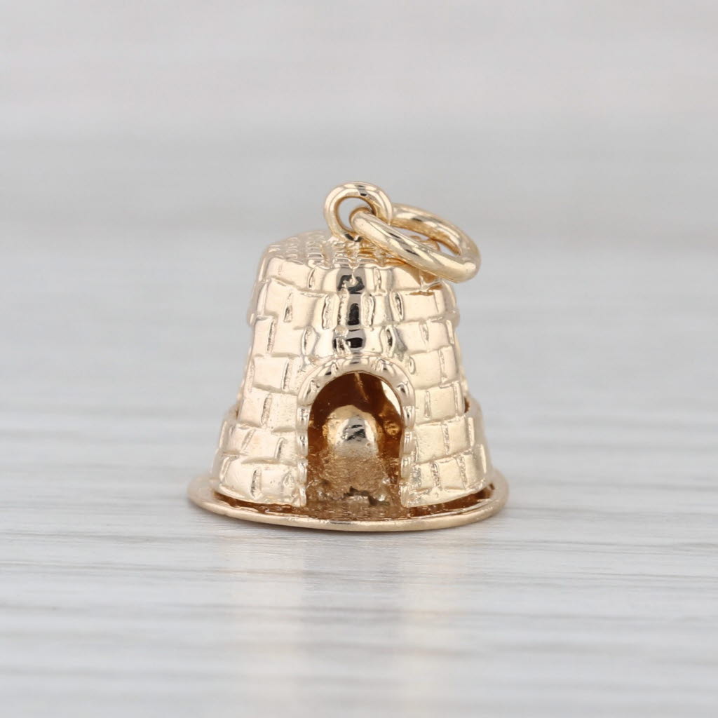 Vintage St Criox Sigar Mill Charm 14k Gold Bahamas Souvenir Pendant Opens