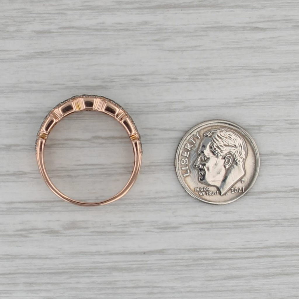 Le Vian 1.15ctw Diamond Ring 14k Rose Gold Size 8.75 Wedding Anniversary Band