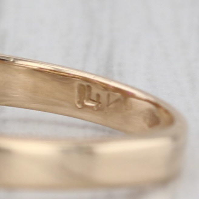 0.70ctw Tiered Ruby Diamond Pyramid Ring 14k Yellow Gold Size 6.25 Stackable